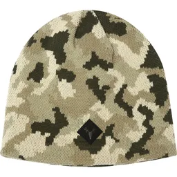 Camo Knit Beanie - Tan