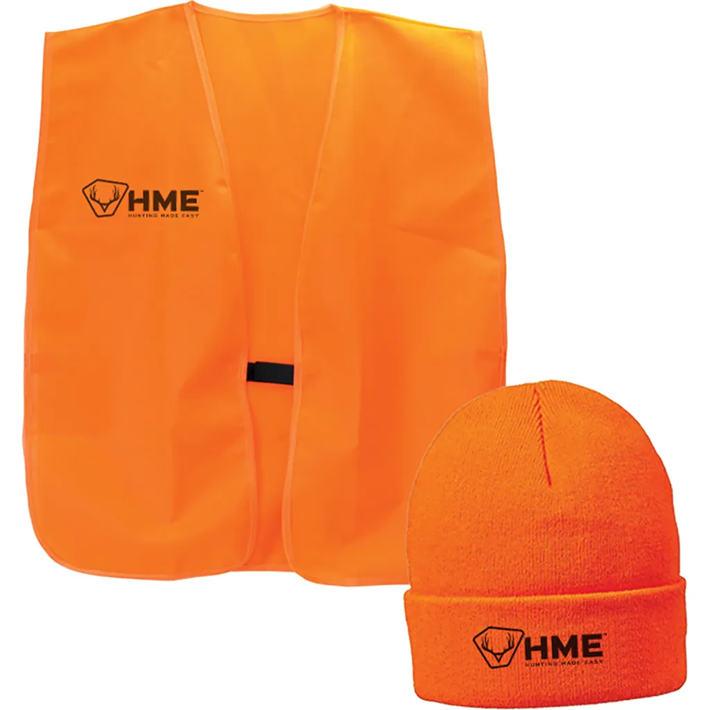 Orange Vest & Beanie Combo - One Size