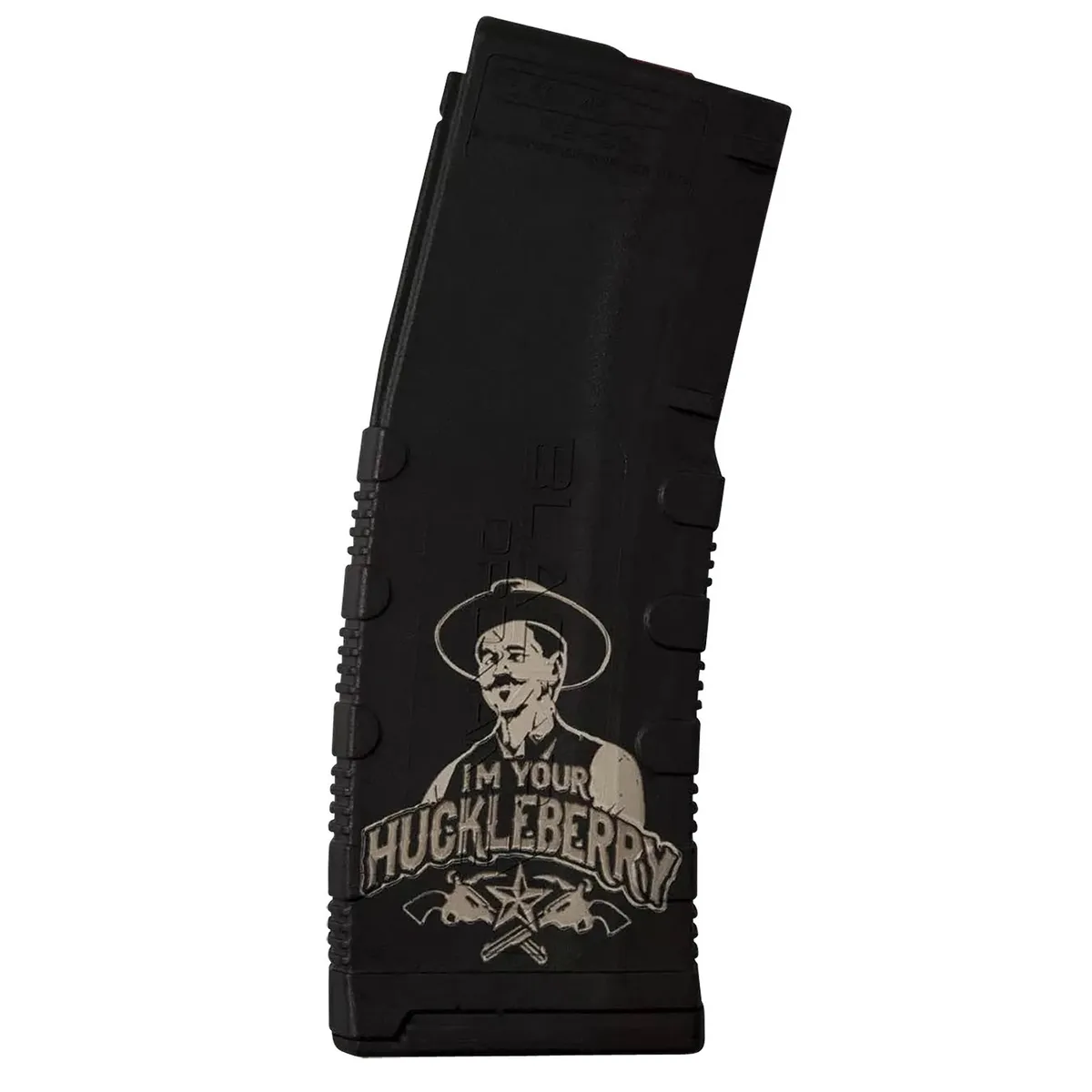 AR-15 30 Round Huckleberry Engraved Magazine - Black