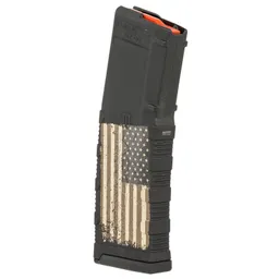 AR-15 30 Round American Flag Engraved Magazine - Black