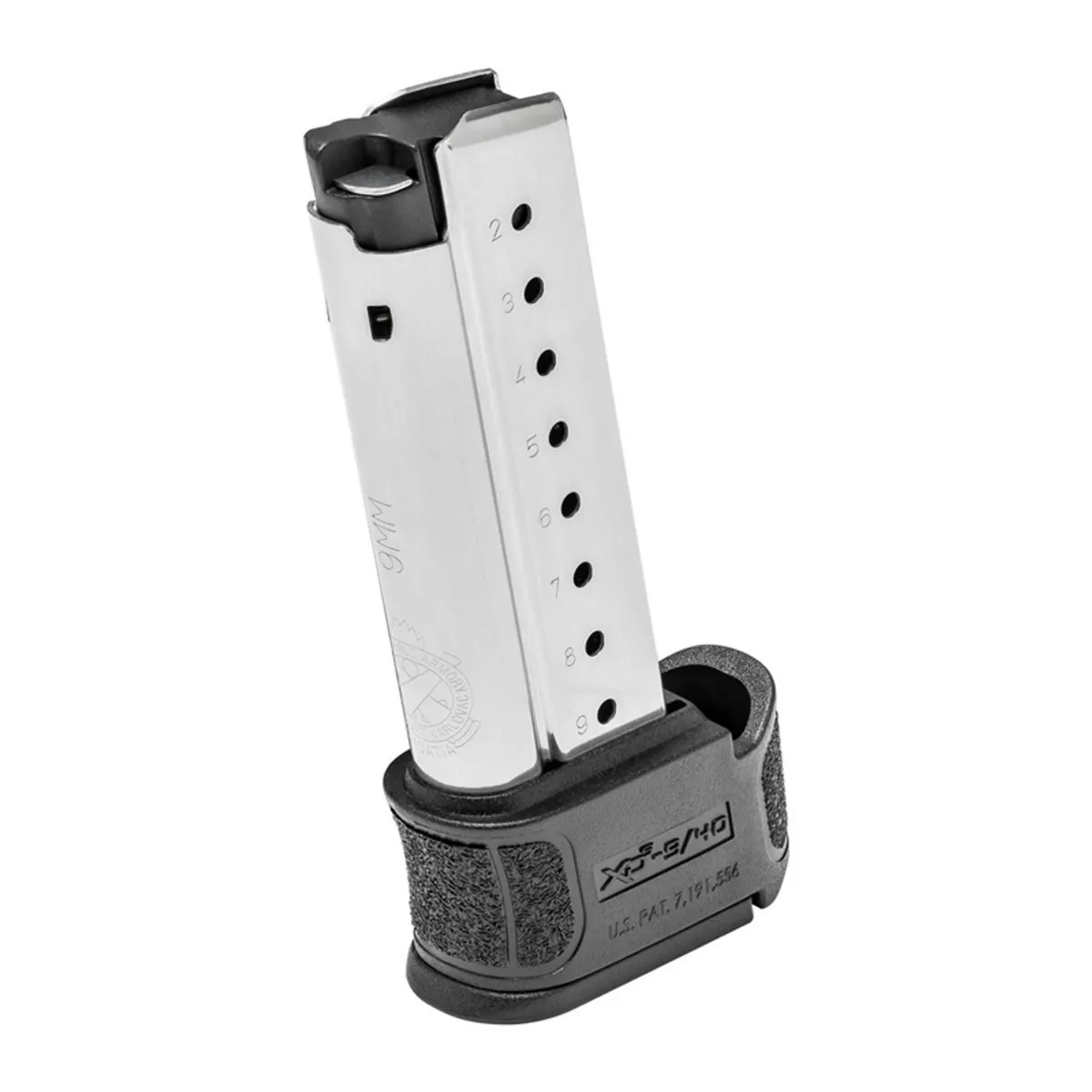 XD-S Mod2 9 Round 9mm Magazine - Stainless/Black