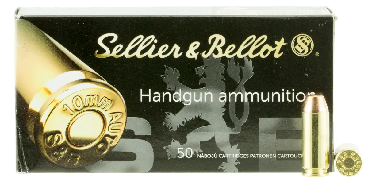 Centerfire Full Metal Jacket 180 gr 10mm Auto Handgun Ammunition - 50 Round Box