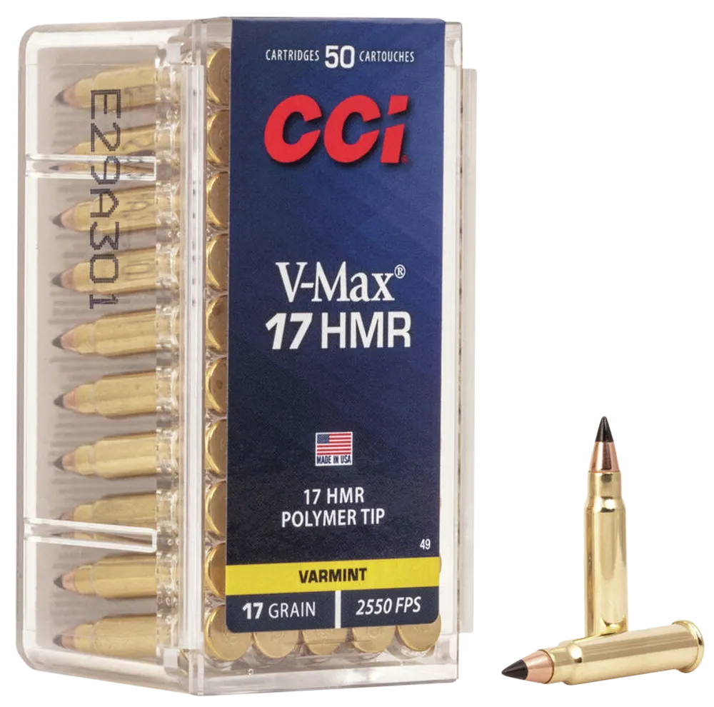 VMAX 17 gr 17 HMR Rimfire Ammo - 50 Round Box