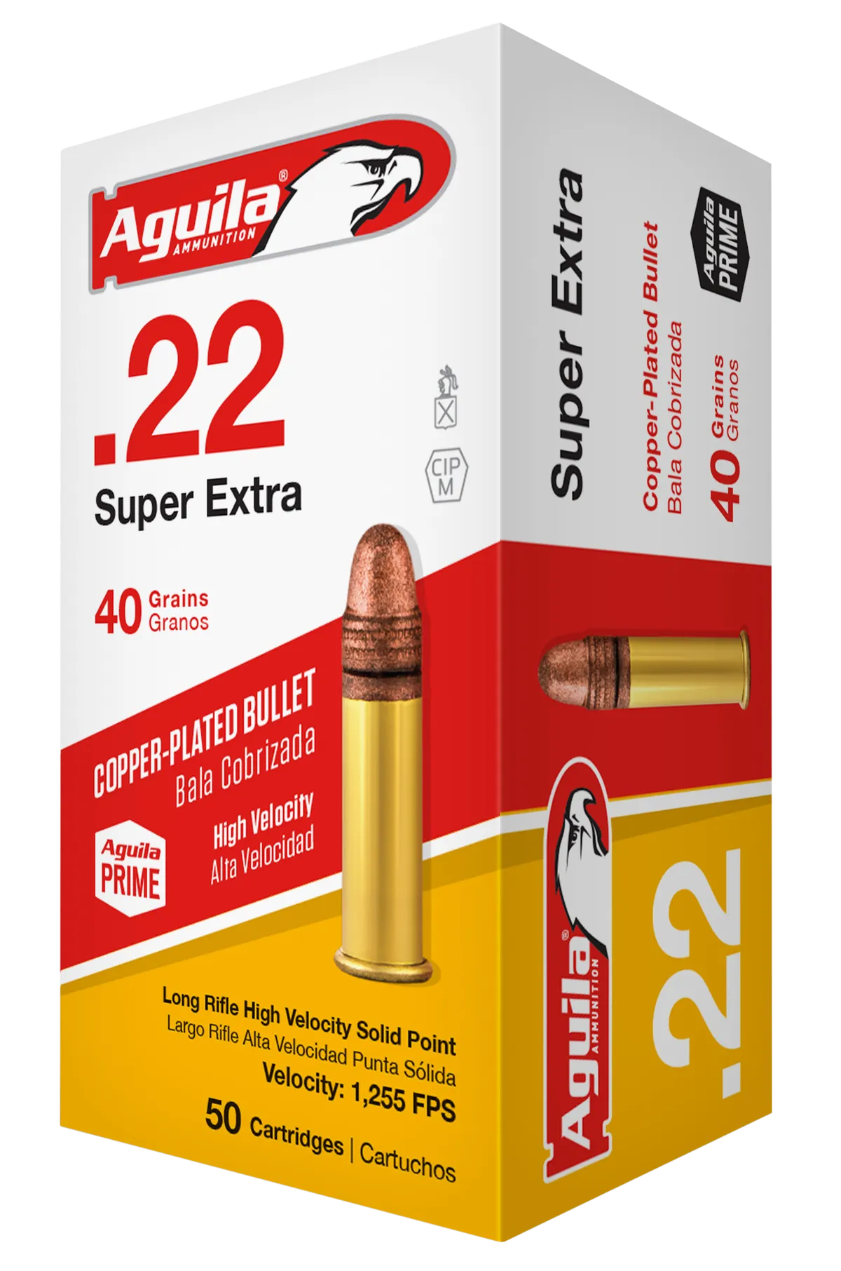 Super Extra Copper Plated Solid Point 40 gr 22 Long Rifle Rimfire Ammo - 50 Round Box