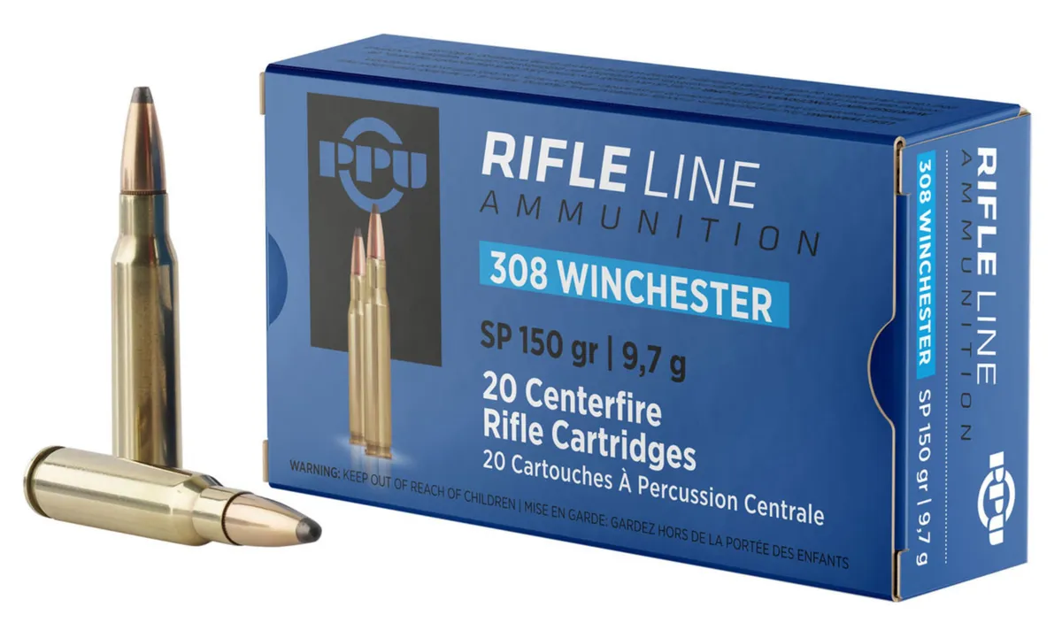 Standard Soft Point 150 gr 308 Winchester Rifle Ammo - 20 Round Box
