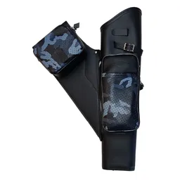 Blue Camo - NT-2100 3 Arrow RH Leather Target Quiver