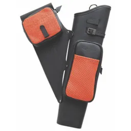 Orange - NT-2100 3 Arrow RH Leather Target Quiver