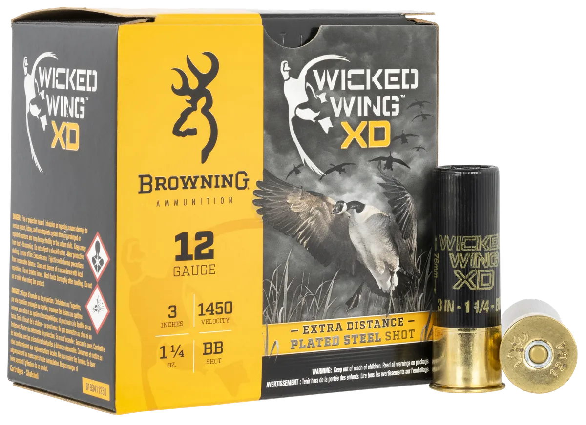 Wicked Wing XD BB 3" 12 Gauge Shotgun Ammo - 25 Round Box