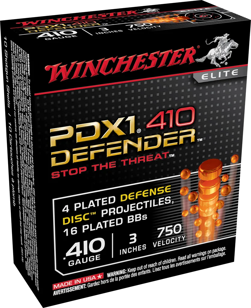 PDX1 Defender #4 Defense Discs/16 BBs 3" 410 Gauge Shotgun Ammo - 10 Round Box