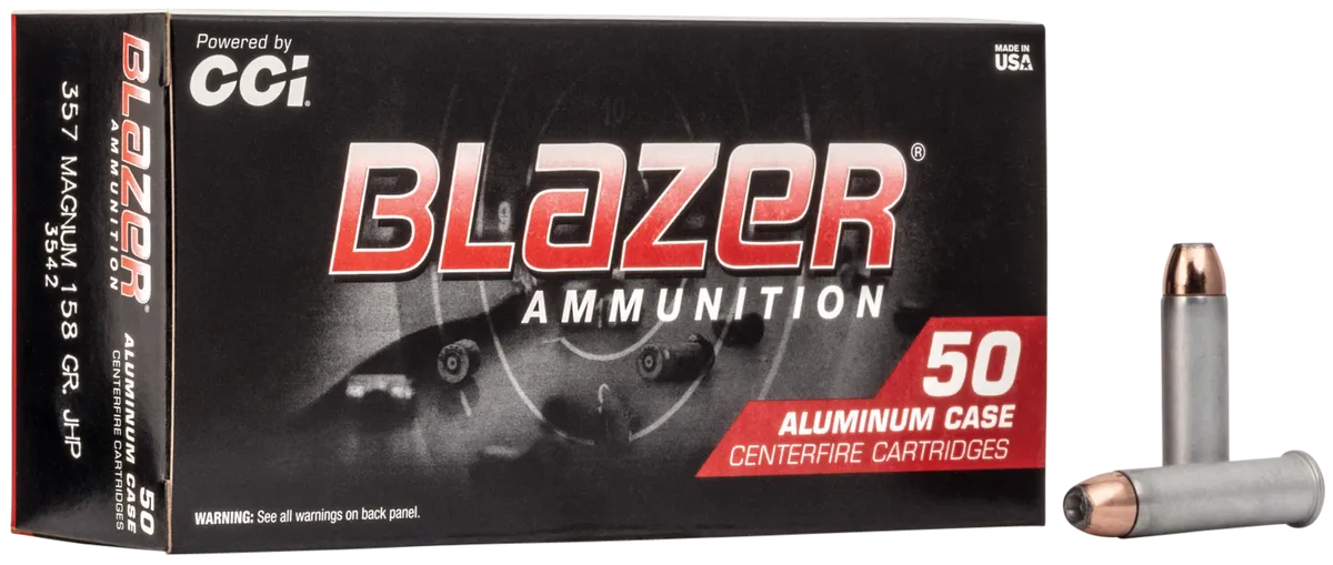 Blazer Jacketed Hollow Point 158 gr 357 Magnum Handgun Ammo - 50 Round Box