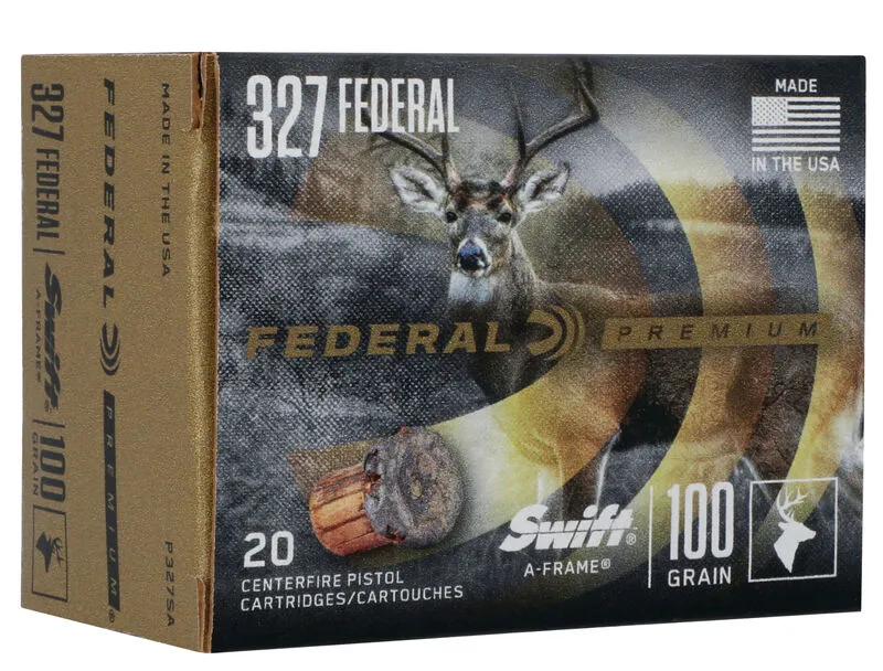 Premium Swift A Frame 100 gr 327 Federal Magnum Handgun Ammo - 20 Round Box