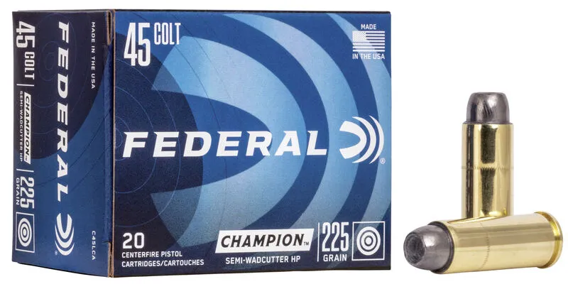 Champion Training Semi-Wadcutter Hollow Point 225 gr 45 Colt Handgun Ammo - 20 Round Box