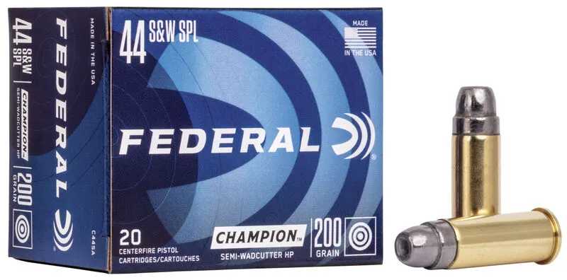 Champion Training Semi-Wadcutter Hollow Point 200 gr 44 Special Handgun Ammo - 20 Round Box