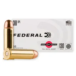 Range & Target Full Metal Jacket 130 gr 38 Special Handgun Ammo - 50 Round Box