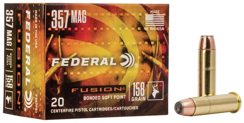 Fusion Soft Point 158 gr 357 Magnum Handgun Ammo - 20 Round Box