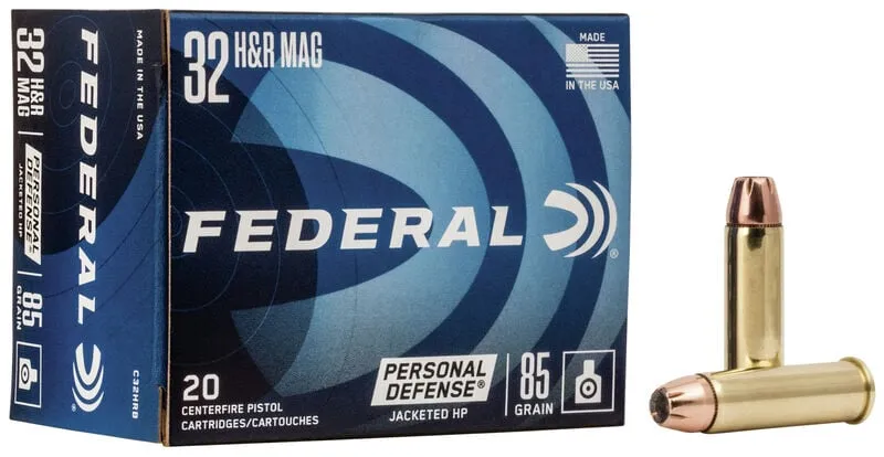 Personal Defense Jacketed Hollow Point 85 gr 32 H&R Magnum Handgun Ammo - 20 Round Box