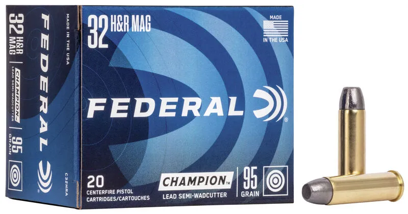 Champion Training Lead Semi-Wadcutter 95 gr 32 H&R Magnum Handgun Ammo - 20 Round Box