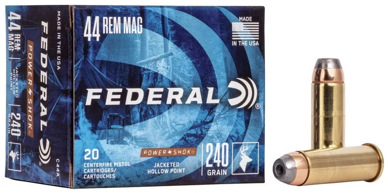 Power-Shok Jacketed Hollow Point 240 gr 44 Magnum Handgun Ammo - 20 Round Box