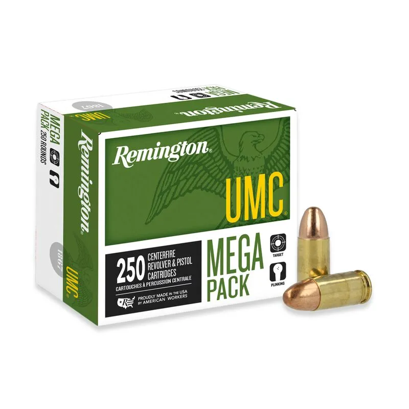 UMC Full Metal Jacket 115 gr 9mm Handgun Ammo - 250 Round Box