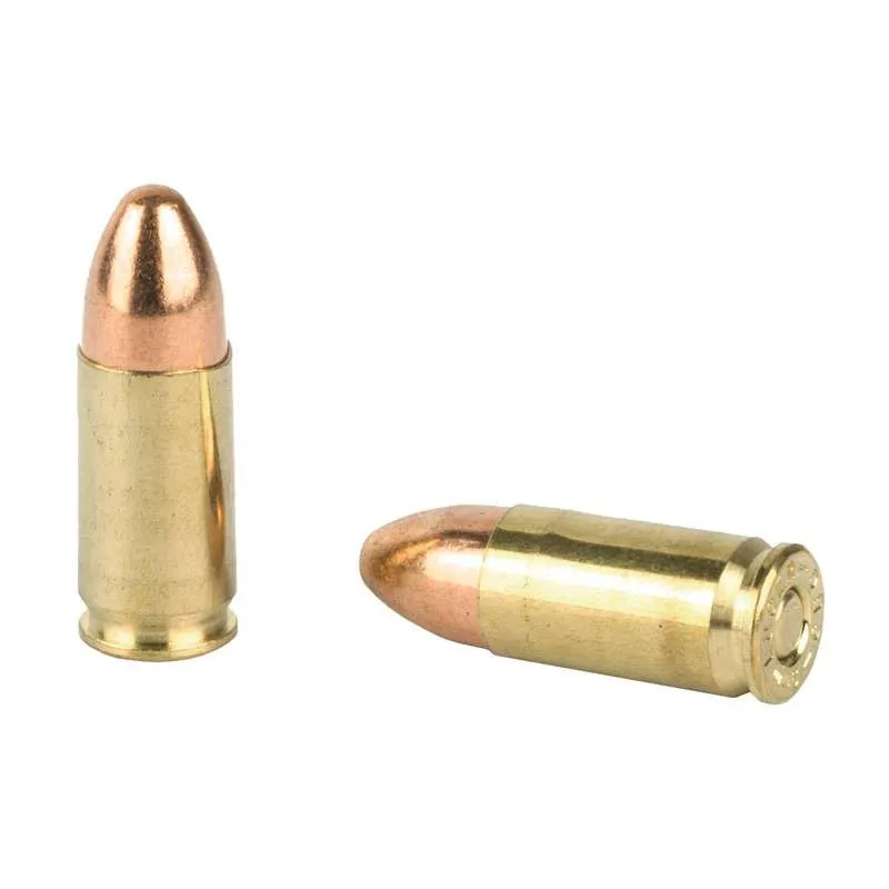 Full Metal Jacket 115 gr 9mm Handgun Ammo - 50 Round Bo