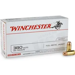USA Full Metal Jacket 95 gr 380 ACP Handgun Ammo - 50 Rounds