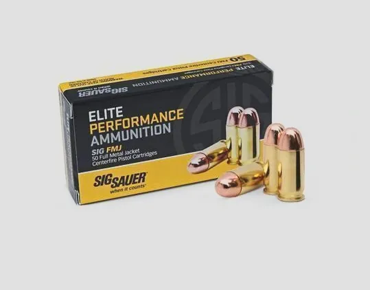 Elite Performance Full Metal Jacket 115 gr 9mm Handgun Ammo - 50 Round Box