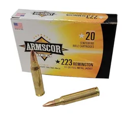 USA Centerfire Full Metal Jacket 62 gr 223 Remington Rifle Ammo - 20 Round Box