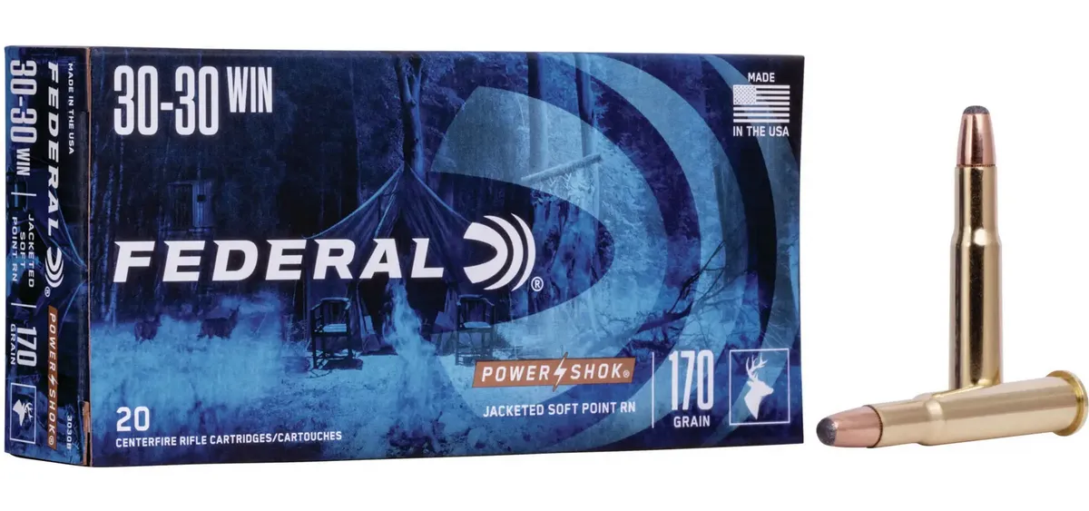 Premium Power-Shok Jacketed Soft point 170 gr 30-30 Winchester Rifle Ammo - 20 Round Box