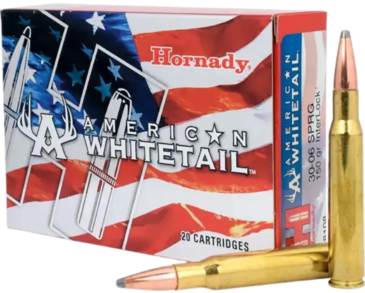 American Whitetail InterLock Soft Point 150 gr 30-06 Springfield Rifle Ammo - 20 Round Box