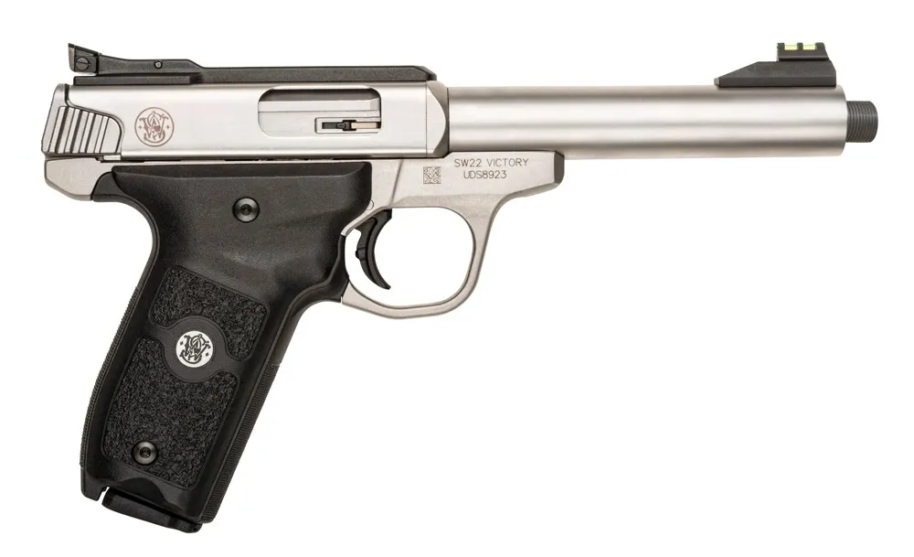 SW22 Victory 5.50" Threaded 10 Round 22 Long Rifle Rimfire Pistol - Satin Stainless