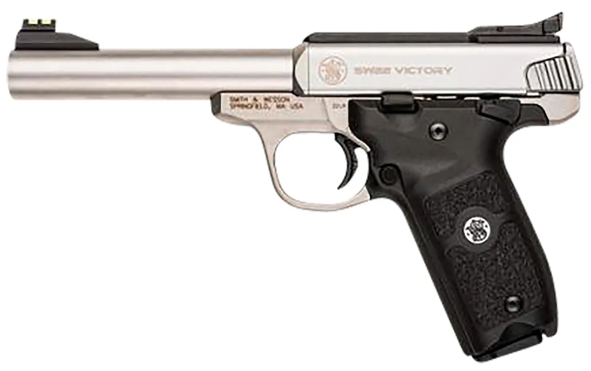 SW22 Victory 5.50" Threaded 10 Round 22 Long Rifle Rimfire Pistol - Satin Stainless