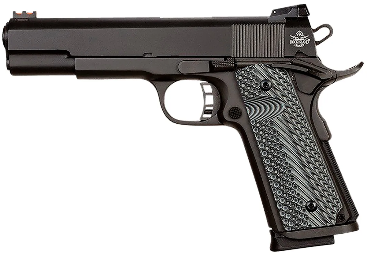 M1911-A1 Tactical II 5" 8 Round 45 ACP Pistol - Black/Gray Checkered