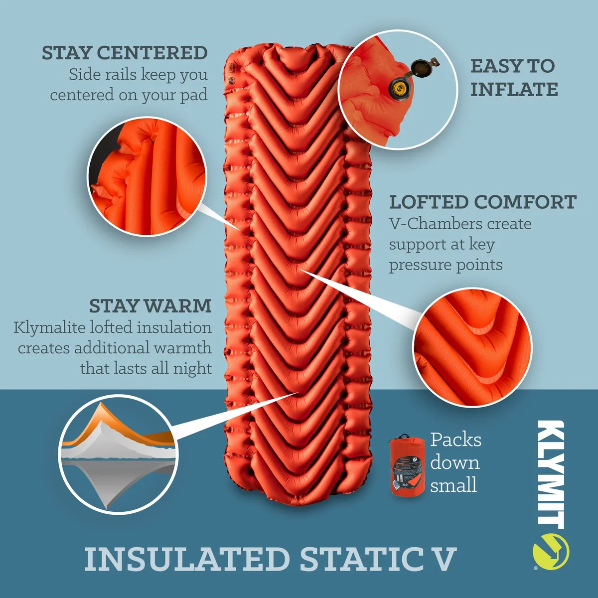 Static V Sleeping Pad - Orange