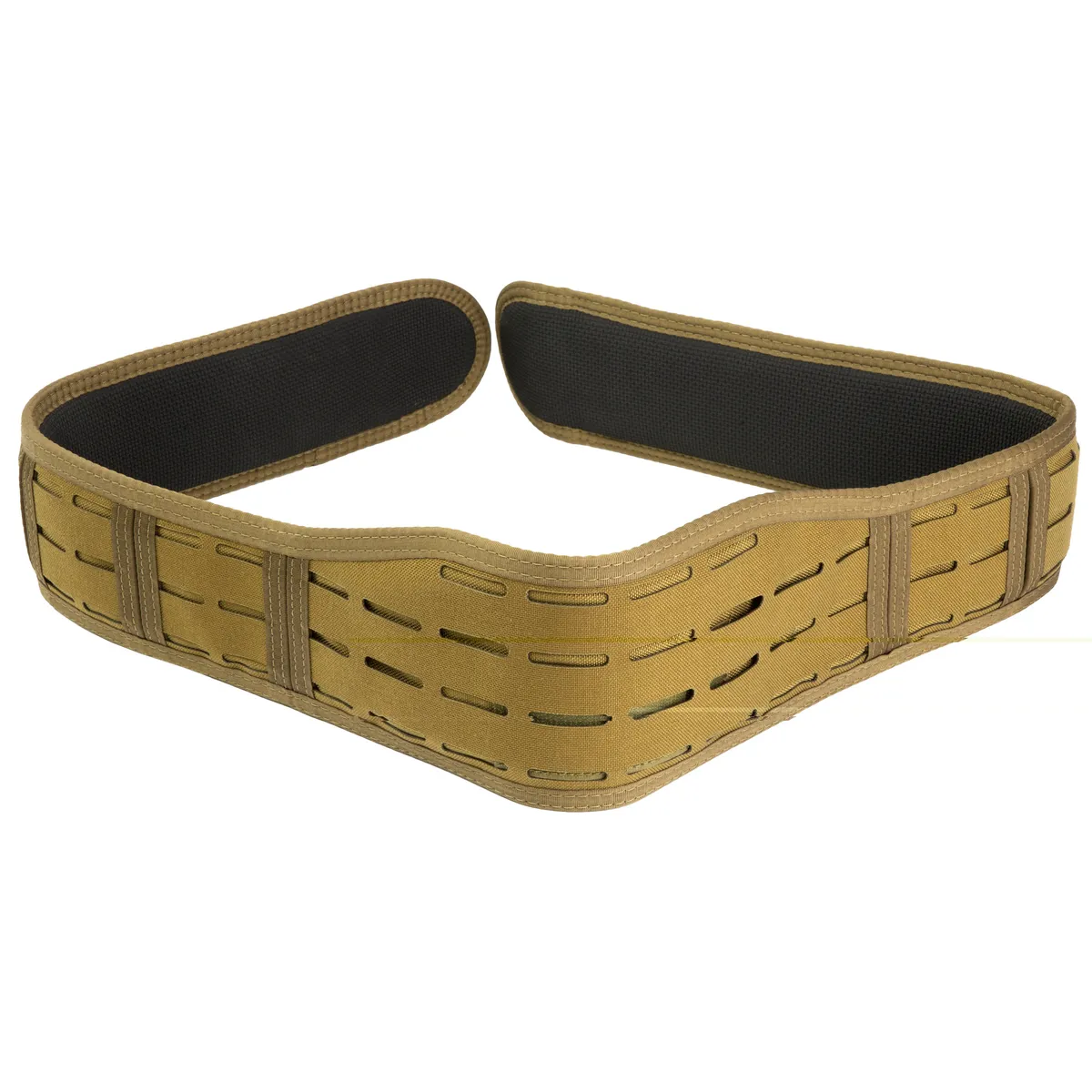 Laser Slim-Grip Padded Belt - Slotted - Coyote Brown