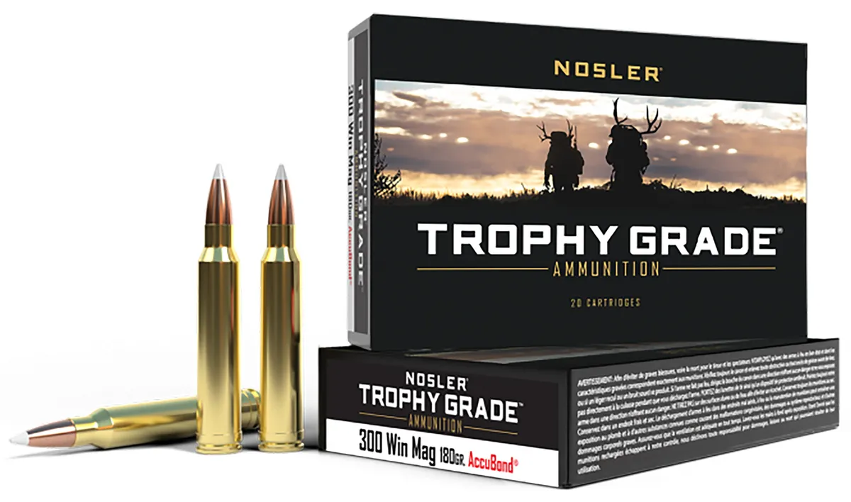 Trophy Grade AccuBond 180 gr 300 Winchester Magnum Rifle Ammo - 20 Round Box
