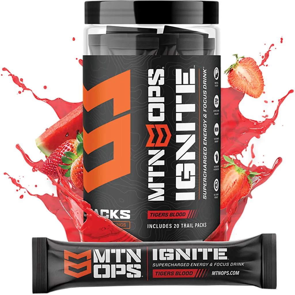 Ignite Energy Drink Trail Packs - 20 Count - Tigers Blood
