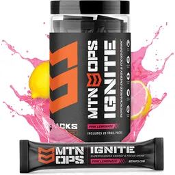 Ignite Energy Drink Trail Packs - 20 Count - Pink Lemonade