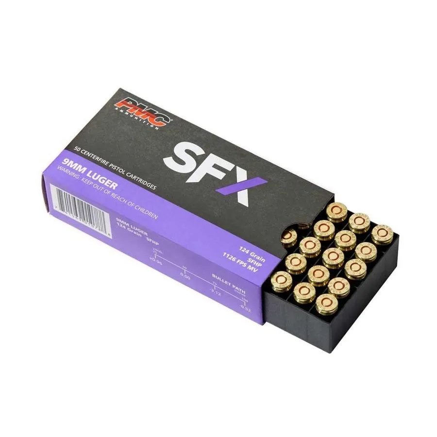 SFx StarFire Hollow Point 124 gr 9mm Luger Handgun Ammo - 50 Round Box