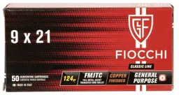 Heritage Full Metal Jacket Truncated-Cone 123 gr 9mmX21mm Handgun Ammo - 50 Round Box