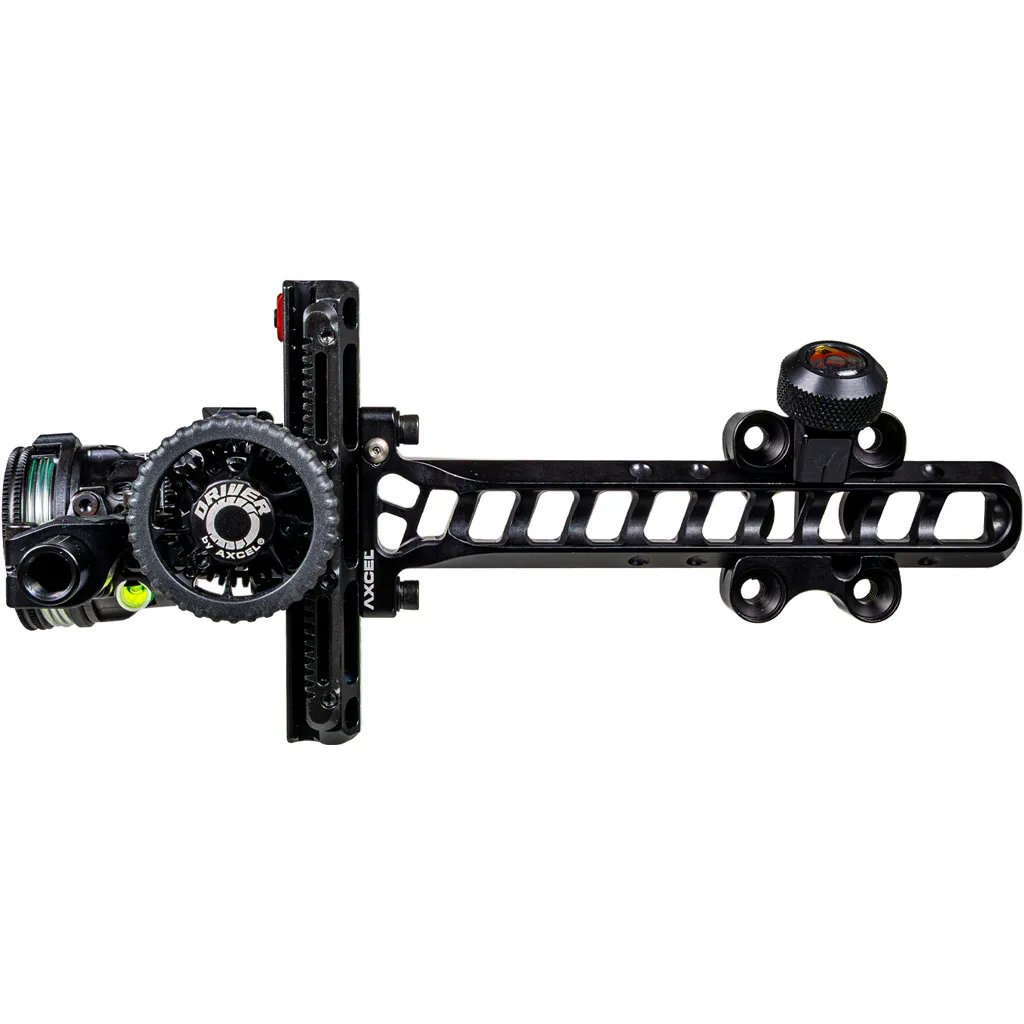Stealth Black - Axcel Driver AVX Plus Standard-Pro Single Pin Bow Sight - Left Hand